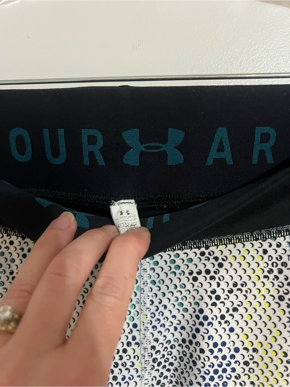 Under Armour Black and White Patterned Capri Leggings